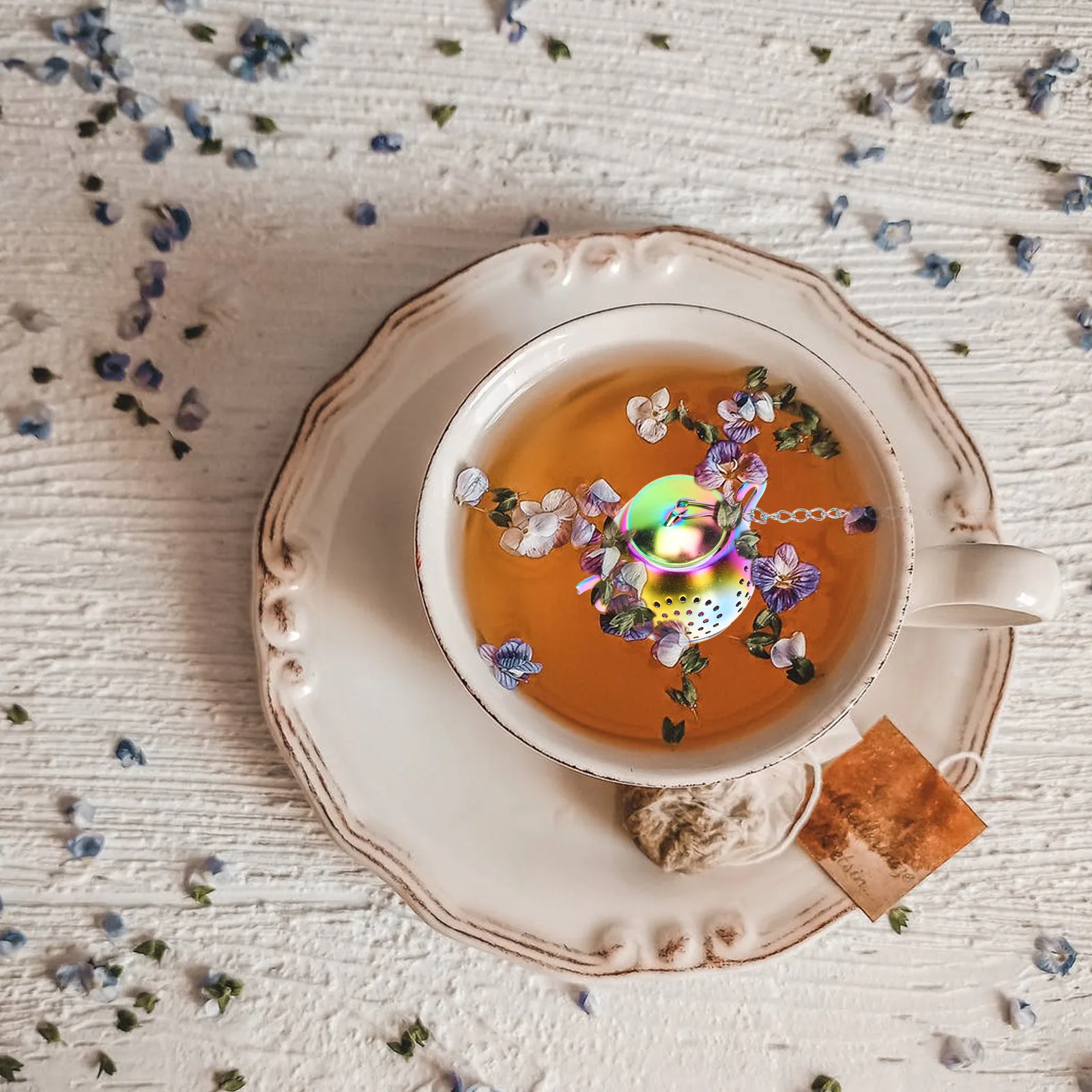 

1Pcs Teapot Shape Tea Infuser Stainless Steel High Temperature Resistant Tea Strainer for Home Office Use Home Supplies