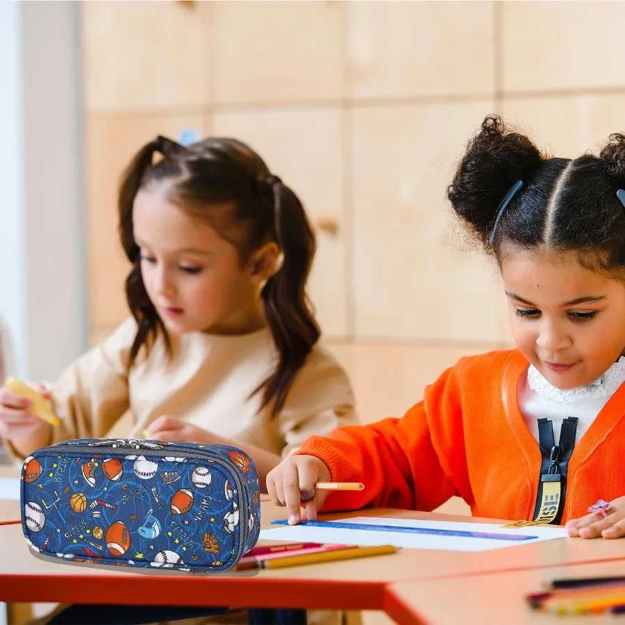 FlowFly Large Capacity Pencil Case for Boys Girls Zippered Multi-Functional Pen Pouch Soft Portable Pencil Bag for School Teens