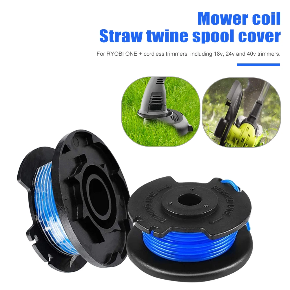 

Trimmer Spool Line For Ryobi One Plus AC14RL3A 18V 24V 40V Auto-Feed Wireless Weeder Spool Replacement Trimmer Line With Cover