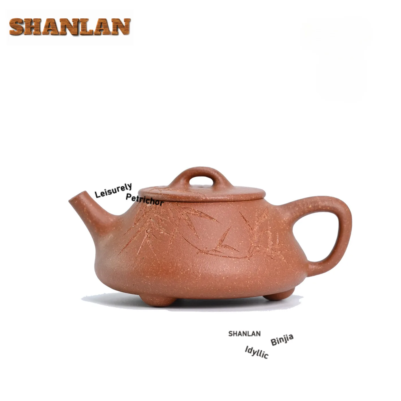 

200ml High-end Yixing Purple Clay Teapots Hand-carved Bamboo Leaf Stone Gourd Pot Raw Ore Downhill Mud Kettle Zisha Tea Set Gift