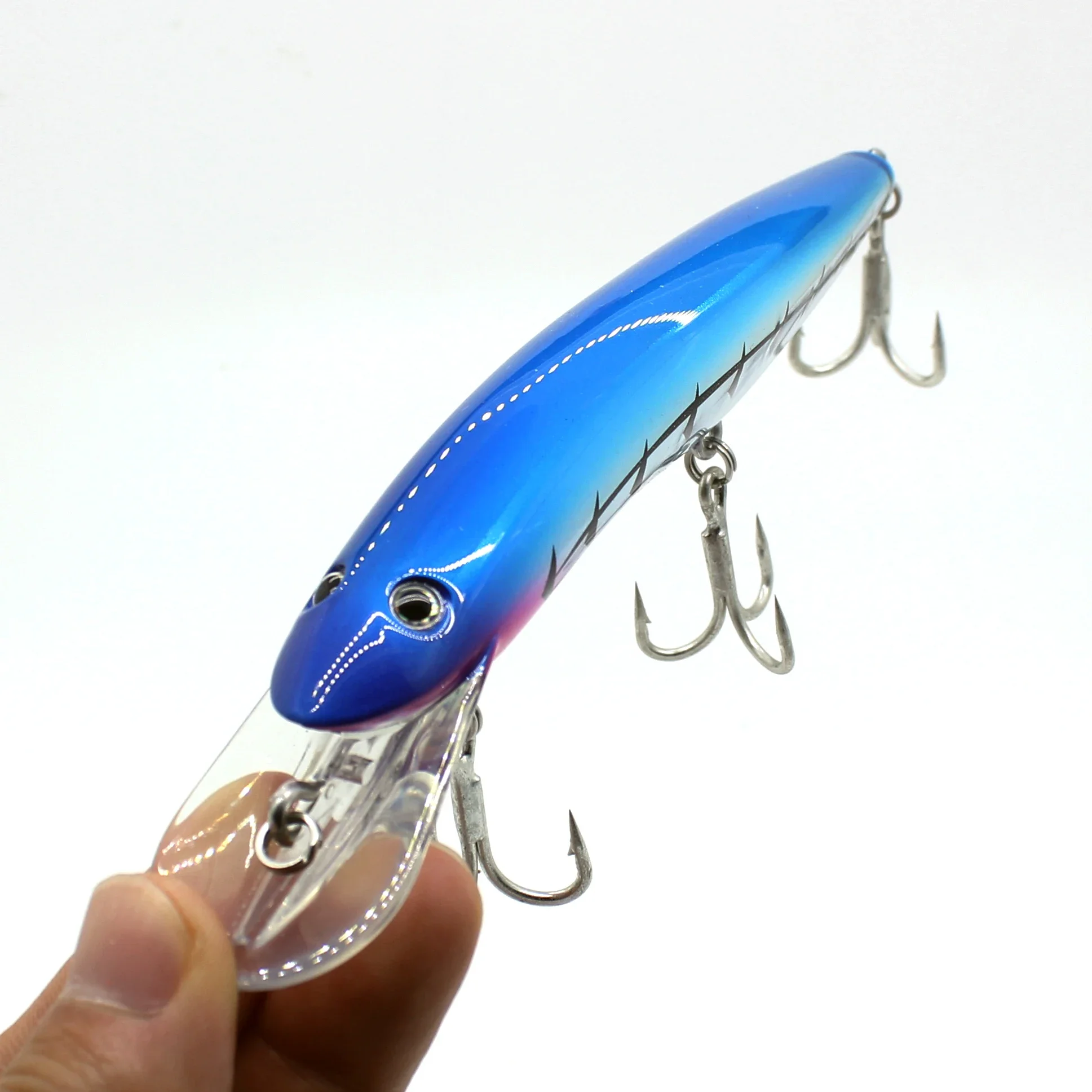 Floating Big Minnow Hard Bait, Jerkbait Rattle, Deep Sea Boat, Rock Lure, 4X Treble Hooks, Japan Quality, 125mm, 26g, 1Pc