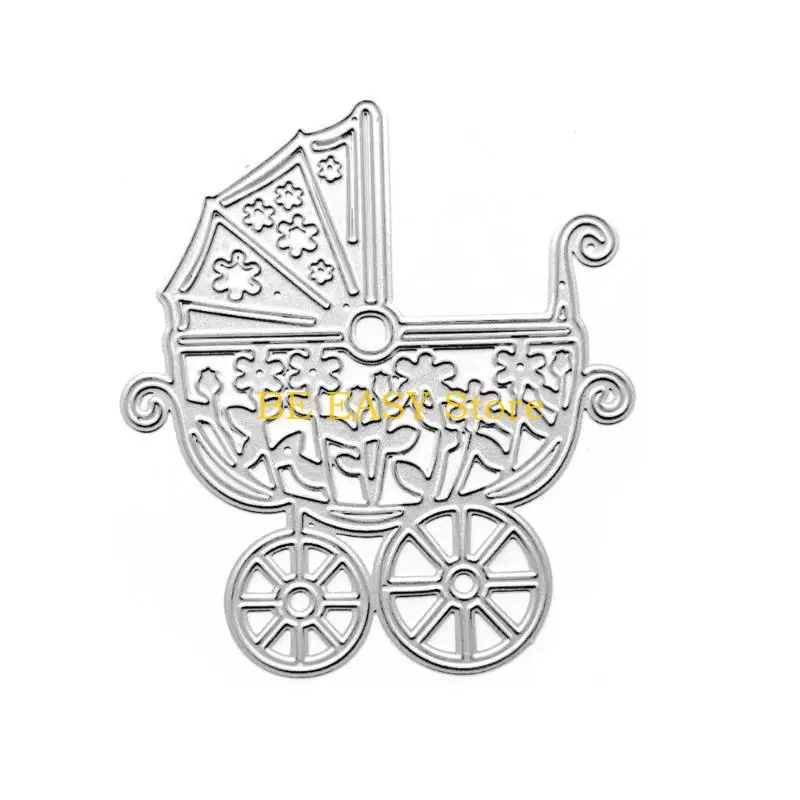 E28F Baby Stroller Metal Cutting Dies Stencils for DIY Scrapbooking Decor Embossing