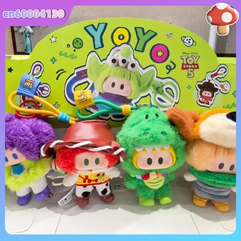 Оригинальные игрушки Yoyo Toy Story 5: Слепые коробки с плюшевыми и виниловыми фигурками Вуди и Базза, аниме-фигурки, украшения, игрушки, подарки. В наличии.