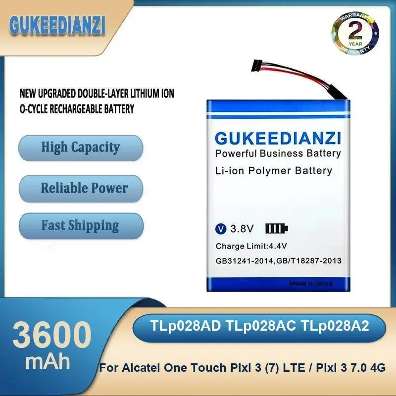 

TLp028AD TLp028AC TLp028A2 3600mAh High Capacity Tablet Battery For Alcatel One Touch Pixi 3 (7) LTE / Pixi 3 7.0 4G