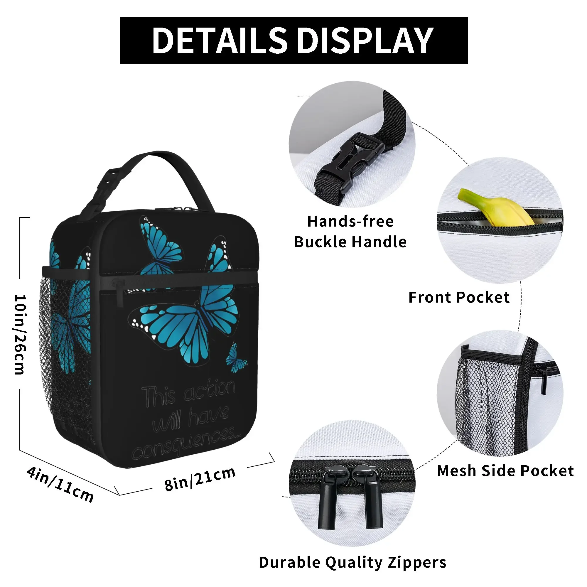 Consequences Insulated Lunch Bags Leakproof Life Is Strange Game Lunch Container Bag Tote Lunch Box Beach Food Storage Bags