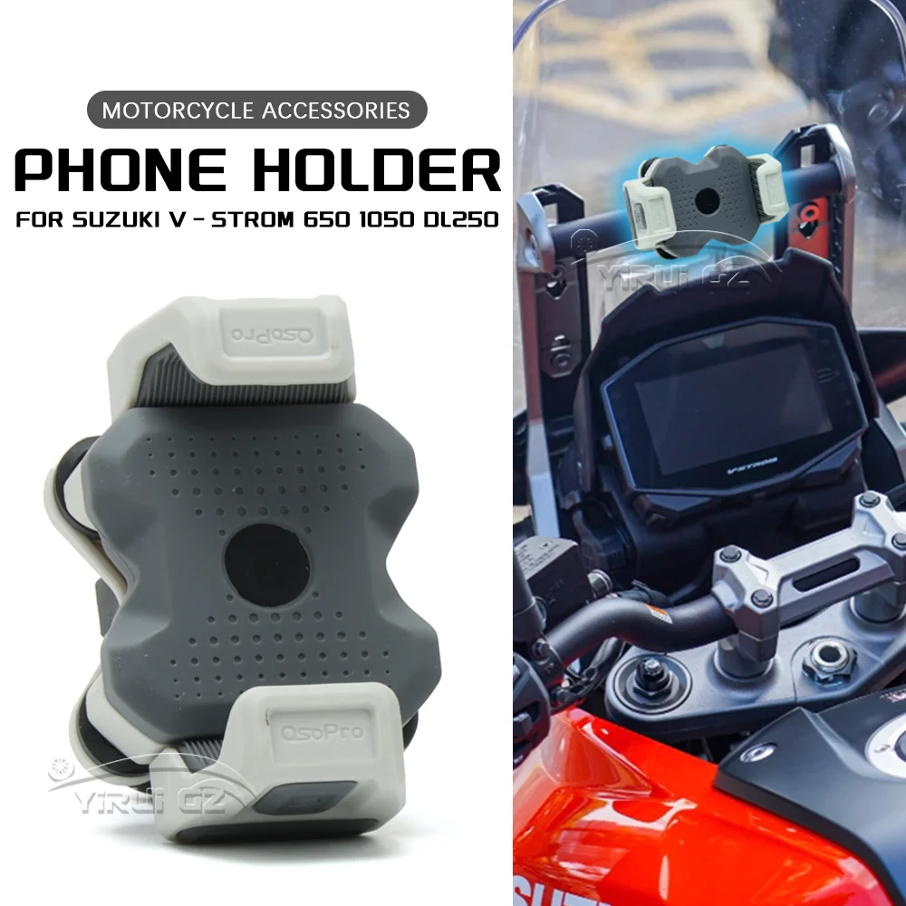 

For Suzuki V-Strom 650 1050 DL250 2014-2024 2025 New Phone Mount Bracket Navigation Windshield Phone Holder Mobile Phone Holder