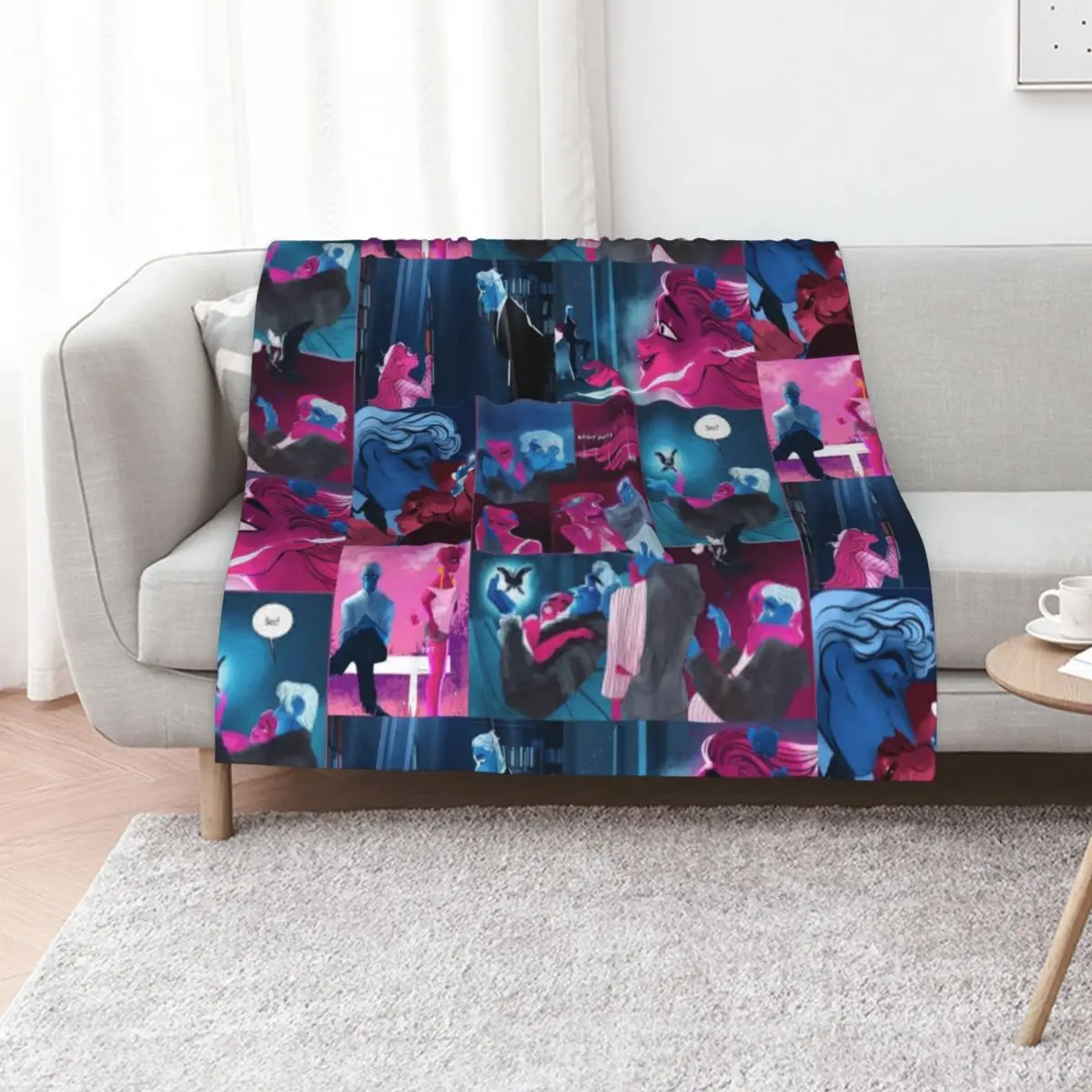 

Lore Olympus Persephone and Hades Collage Webtoon Art Throw Blanket Sofa Quilt Summer Baby Luxury Blankets