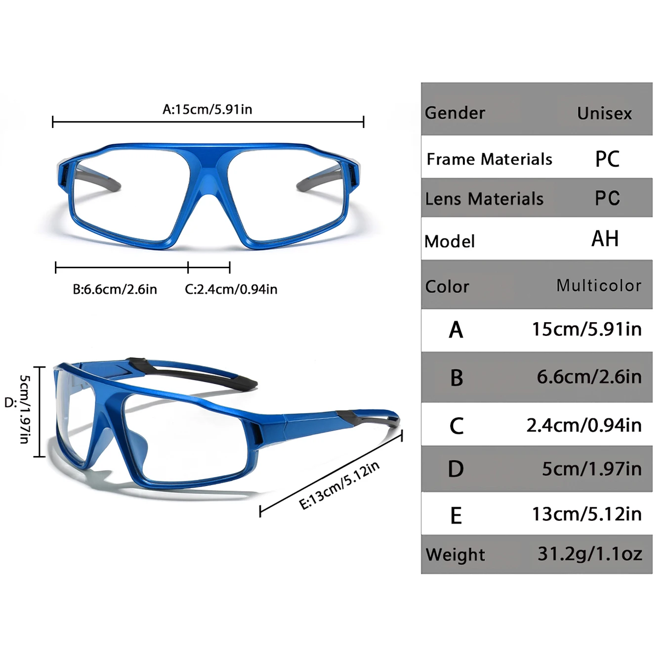 Mode Photochrome Sonnenbrille Für Männer Und Frauen Outdoor Sport Wandern Radfahren Angeln Golf Strand Rechteckige Winddicht Brille – Detail 2