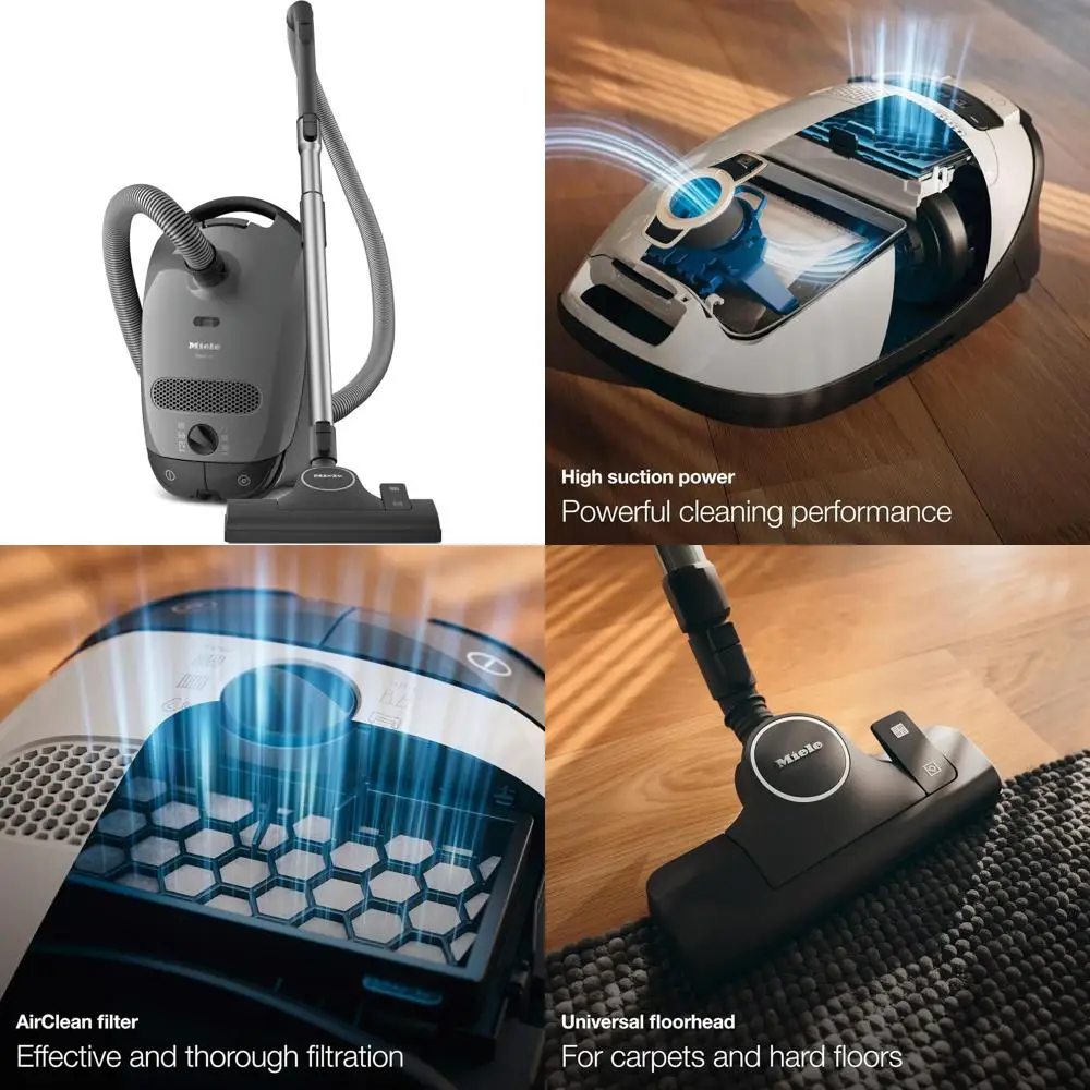 

Пылесос с мешком для сбора пыли Pure Suction, графитовый серый - портативный, идеально подходит для домашнего использования