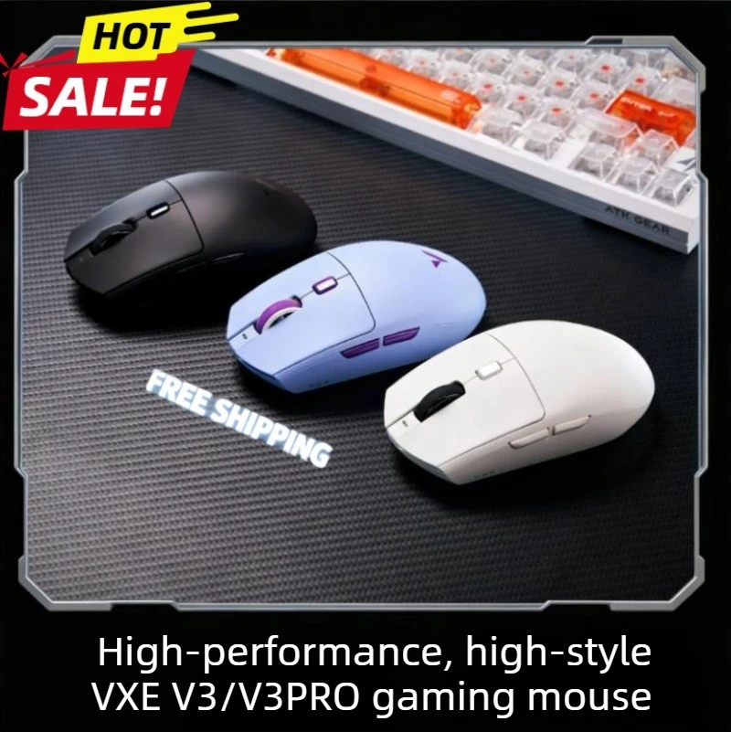 

VGN VXE Dragonfly V3 4-Mode Wireless Gaming Mouse PAW3395SE XHero AI Sensor Long Battery Life for PC Gamer & Office