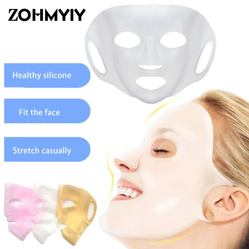 3D Silicone Mask Face Women Skin Care Tool Hanging Ear Face Mask Gel Sheet Reusable Lifting Anti Wrinkle Firming Ear Fixed Tools