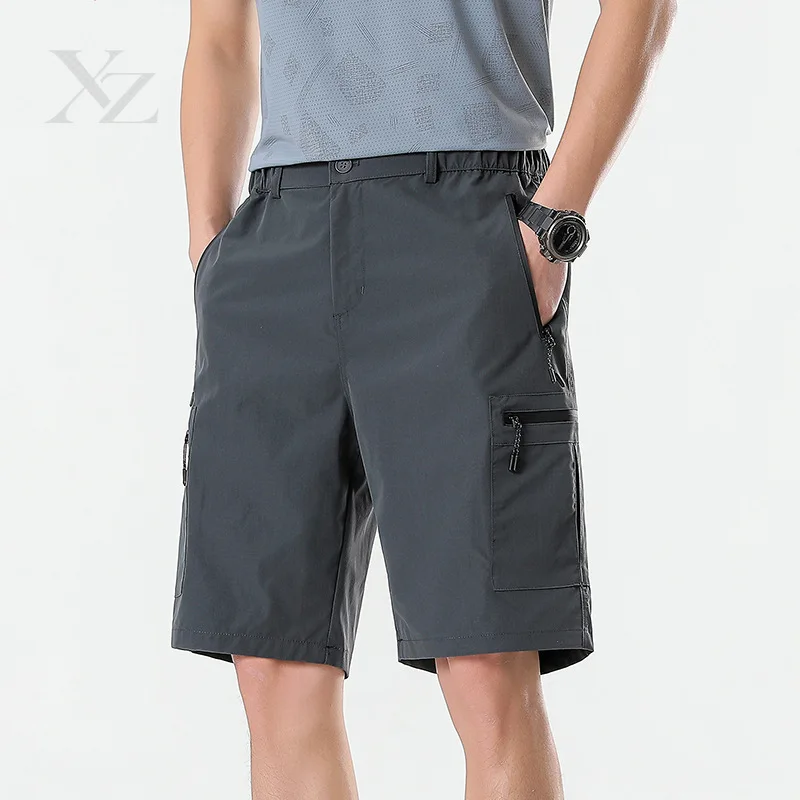 Durable Summer Lightweight Cargo Shorts For Men Multi Zipper Storage Pockets Breathable Daily Commute Urban Outdoor Walking