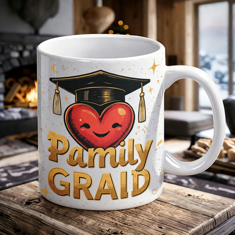 

Cute Smiling Heart Ceramic Mug, Coffee Mug, Milk Cup, Office Tea Cup, Drinking Cup, Friend Gift, Fade-Resistant