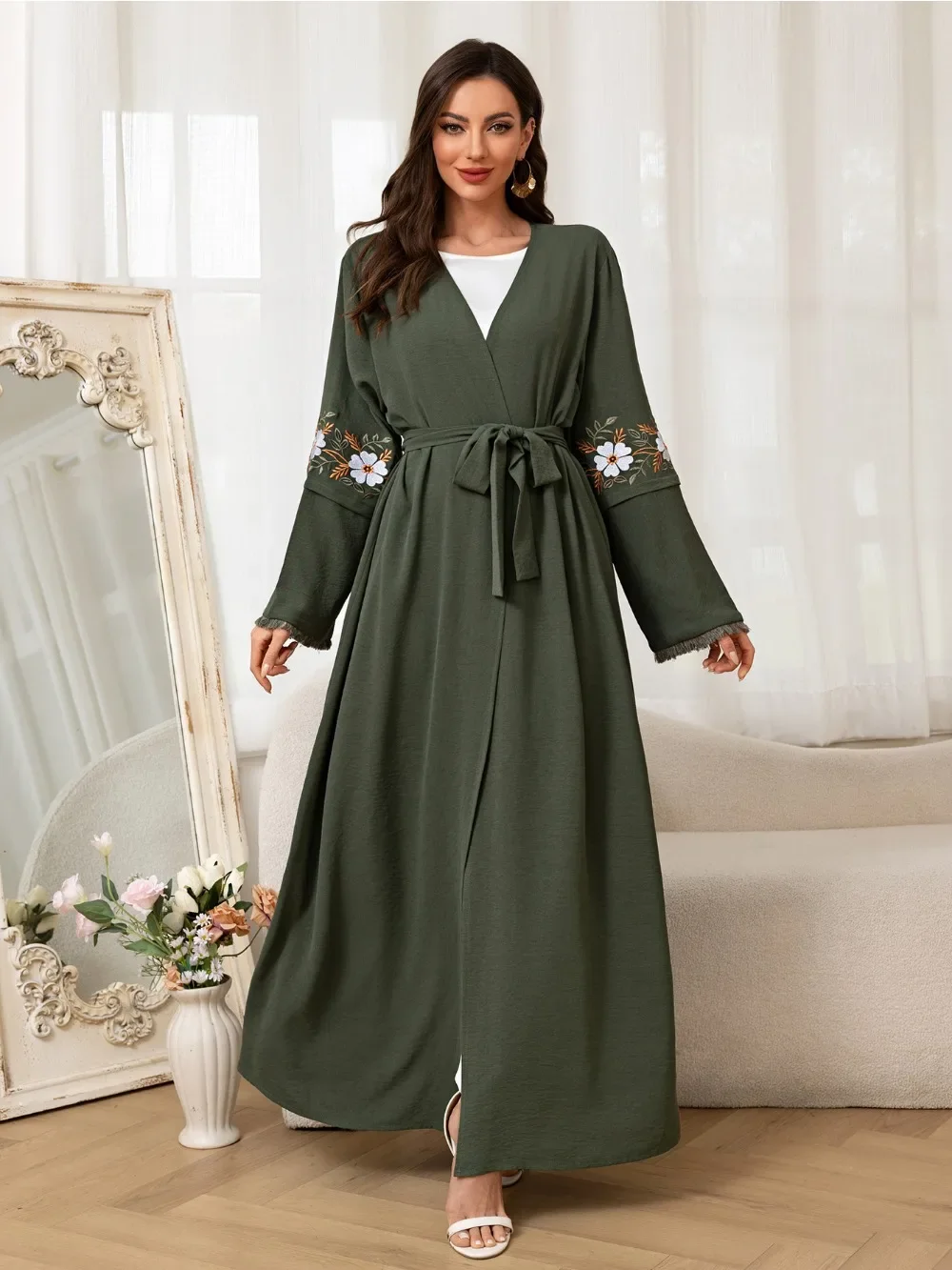 عيد دبي فستان حفلة إسلامية للنساء عباية مطرزة عبايات جلابية فساتين طويلة المغرب قفطان فيستدوس رمضان ثوب رداء