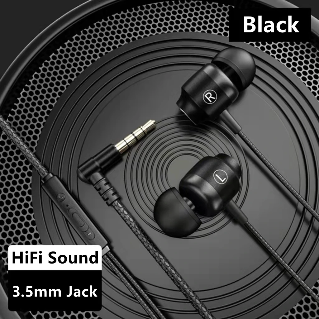 Gamer Wired Kopfhörer Gaming Wired Kopfhörer Metall HiFi Bass Stereo 3,5mm Kopfhörer Ohrhörer Für Telefon Computer Mic L Jack magnetische