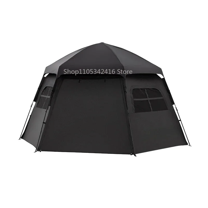 6-8 Person Hexagonal Automatic Tent, Quick Open Waterproof Sunproof Portable Folding Outdoor Camping Shelter
