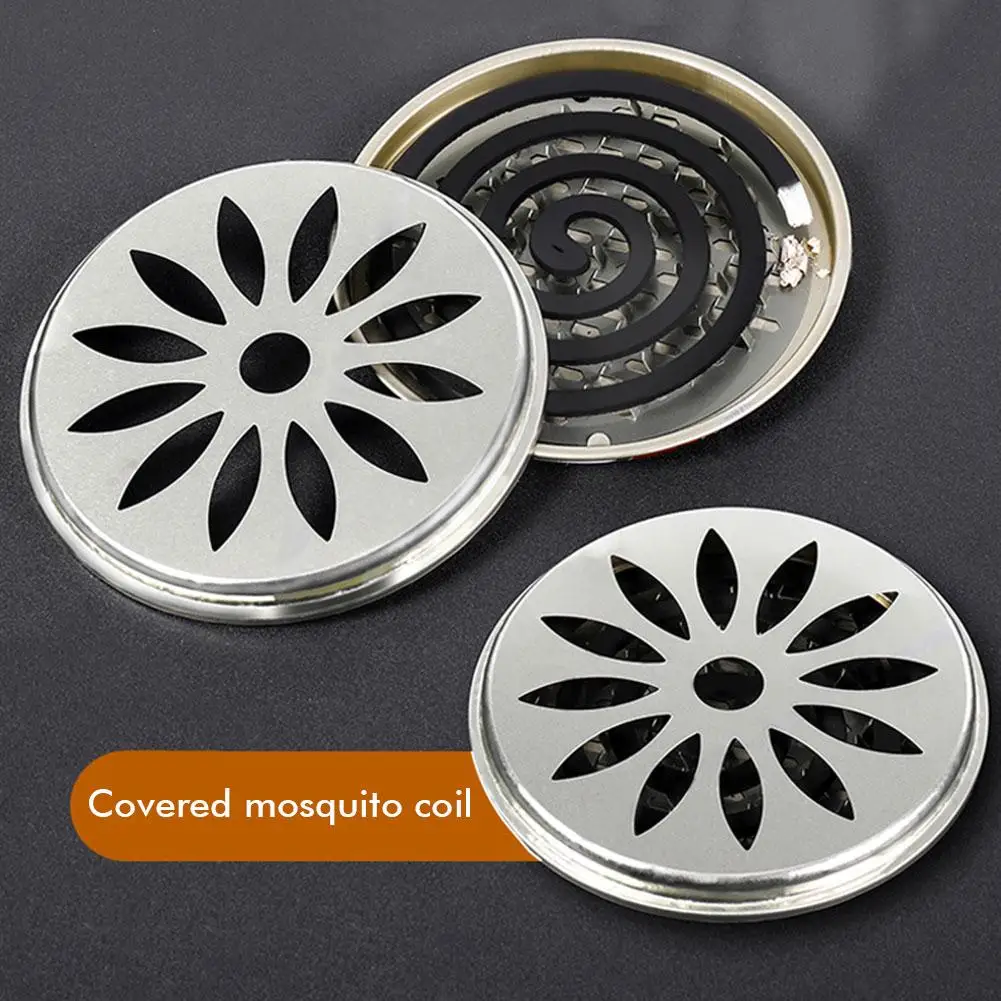 

Portable Mosquito Coil Tray Summer Anti-mosquito Supplies With/Without Mosquito Metal Repellent Cover Coils Holder Rack F3B2