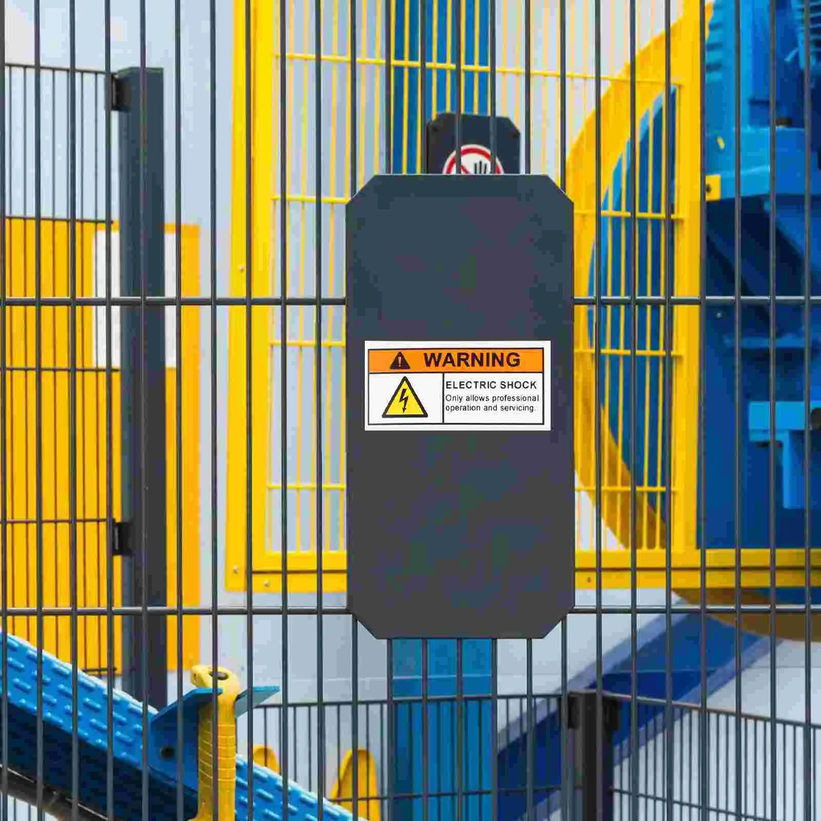 4 Pcs Beware of Electric Shock Sign High Voltage Warning Applique Labels Caution Stickers for Safety