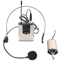 B48A UHF Portable Wireless Headset/ Lavalier Lapel Microphone With Bodypack Transmitter And Receiver 1/4 Inch Output, For Live P