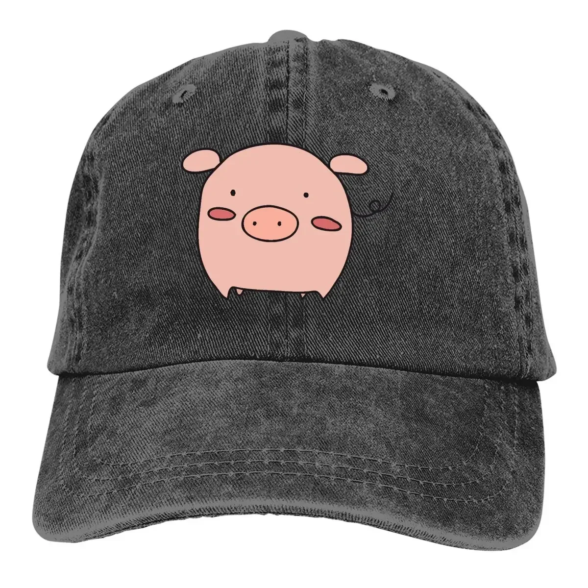 Pig Animal Multicolor Hat Peaked Women's Cap Little Pink Piggy Personalized Visor Protection Hats