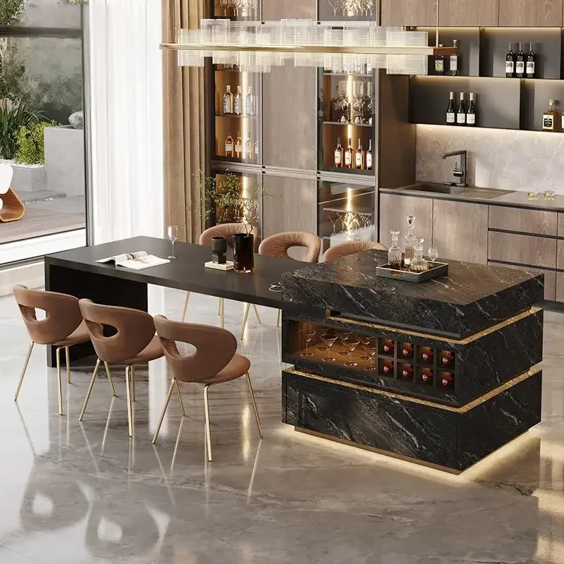 BJ K  ​​Customizable 36inch Natural Marble Kitchen Island Bar Premium Countertop for Modern Home Heat Resistant​​