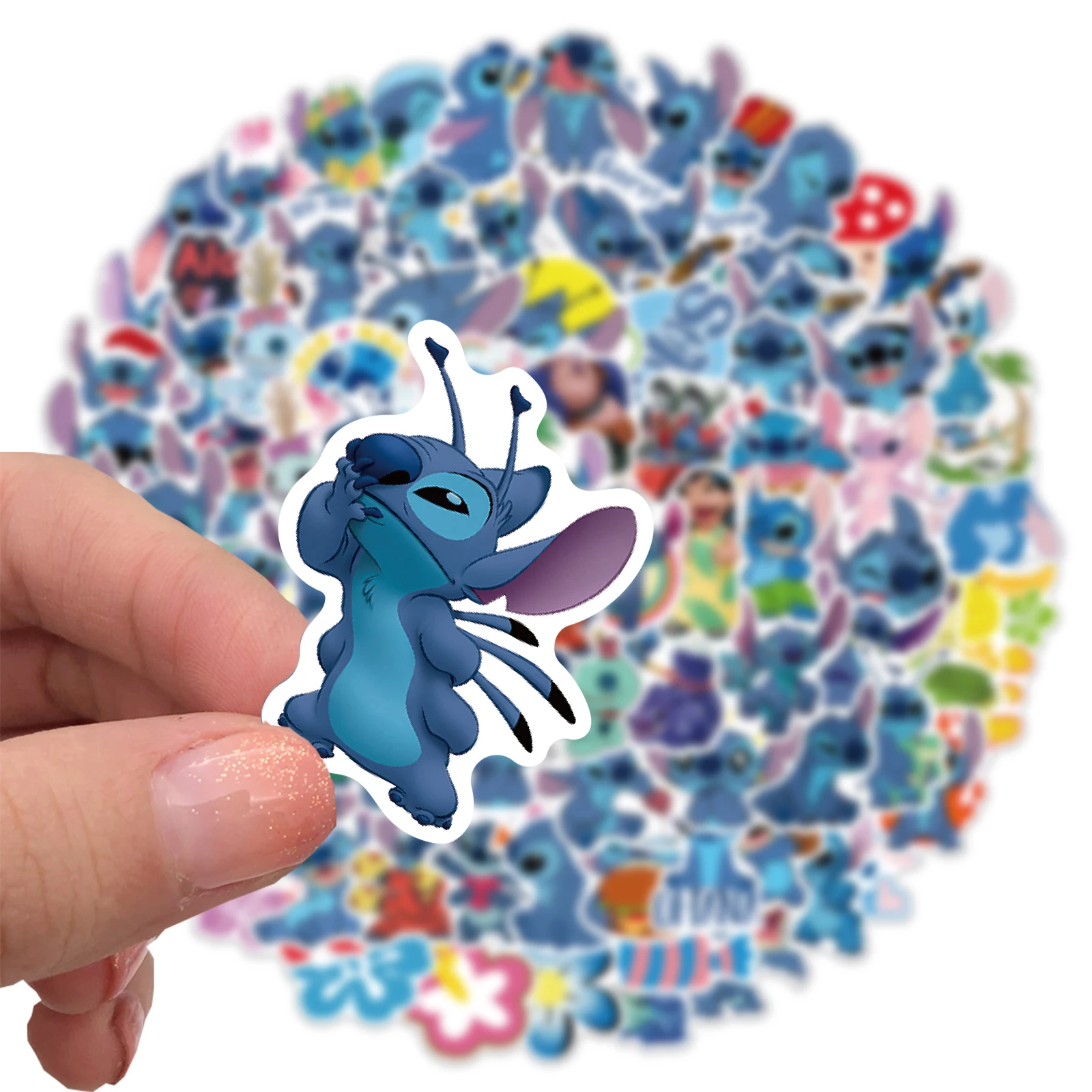 10/50/100pcs  Cute Cartoon Lilo Stitch Graffiti Stickers Decal Skateboard Laptop Motorcycle Luggage Waterproof Kid Sticker Toy