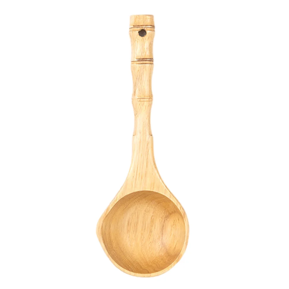 

1pc Wooden Spoon Water Scoop Large Long Handle Spaghetti Serving Small Cooking Soup Ladle Bath Spoon Kitchen Tool Safe Material