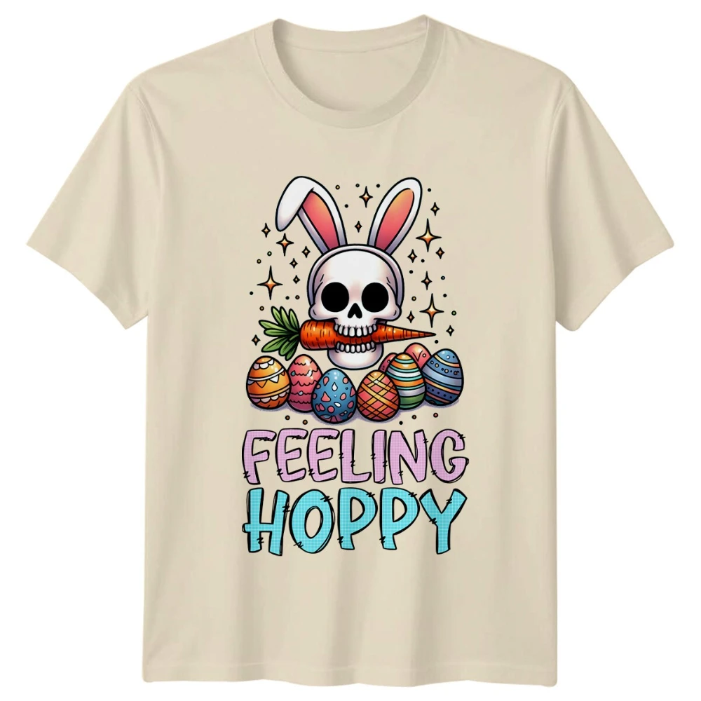 เสื้อยืดลายกราฟิกกระต่ายโครงกระดูกตลกๆ ใส่ไข่อีสเตอร์ ฮาราจูกุ กอธิค ลายหัวกะโหลก เสื้อยืดฮาโลวีน ผู้หญิง ผู้ชาย ใส่ได้
