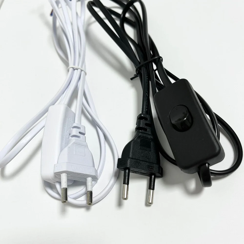 AC 1.8m Power Supply Extension Cord On-Off Switch 2Pin Extension Wire Cords Cable Type Adapter Line For LED Light EU US Plug