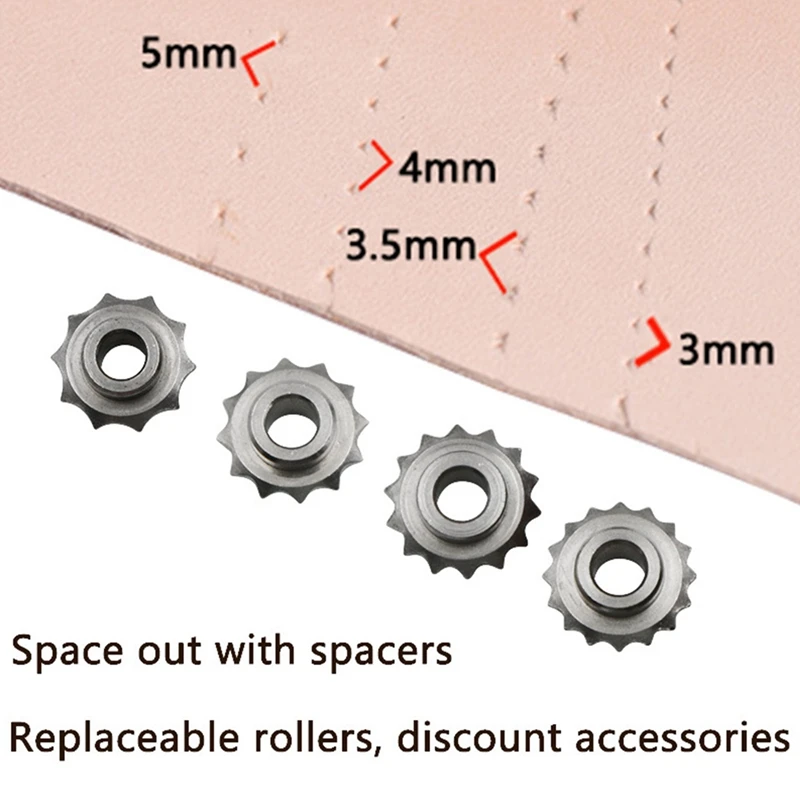 Spacing Wheel Set DIY Handmade Leather Tools Scribing Wheel Tracing Point Spacing Wheel Leather Punching Wheel Durable