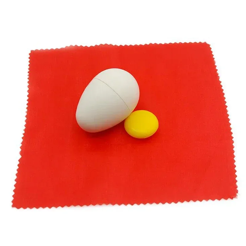 Silk to Egg (With Yolk) - White/Brown Magic Tricks Appear Egg Magia Close Up Stage Gimmick Props Funny Kids Magia Profesional