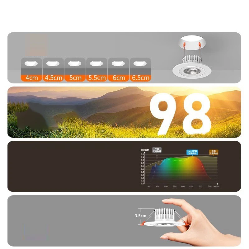 10 قطعة/الوحدة LED النازل 220 فولت راحة السقف المستدير داوم ضوء غرفة نوم داخلي غرفة المعيشة للمنزل إضاءة ديكوريّة LED مصباح التوقف