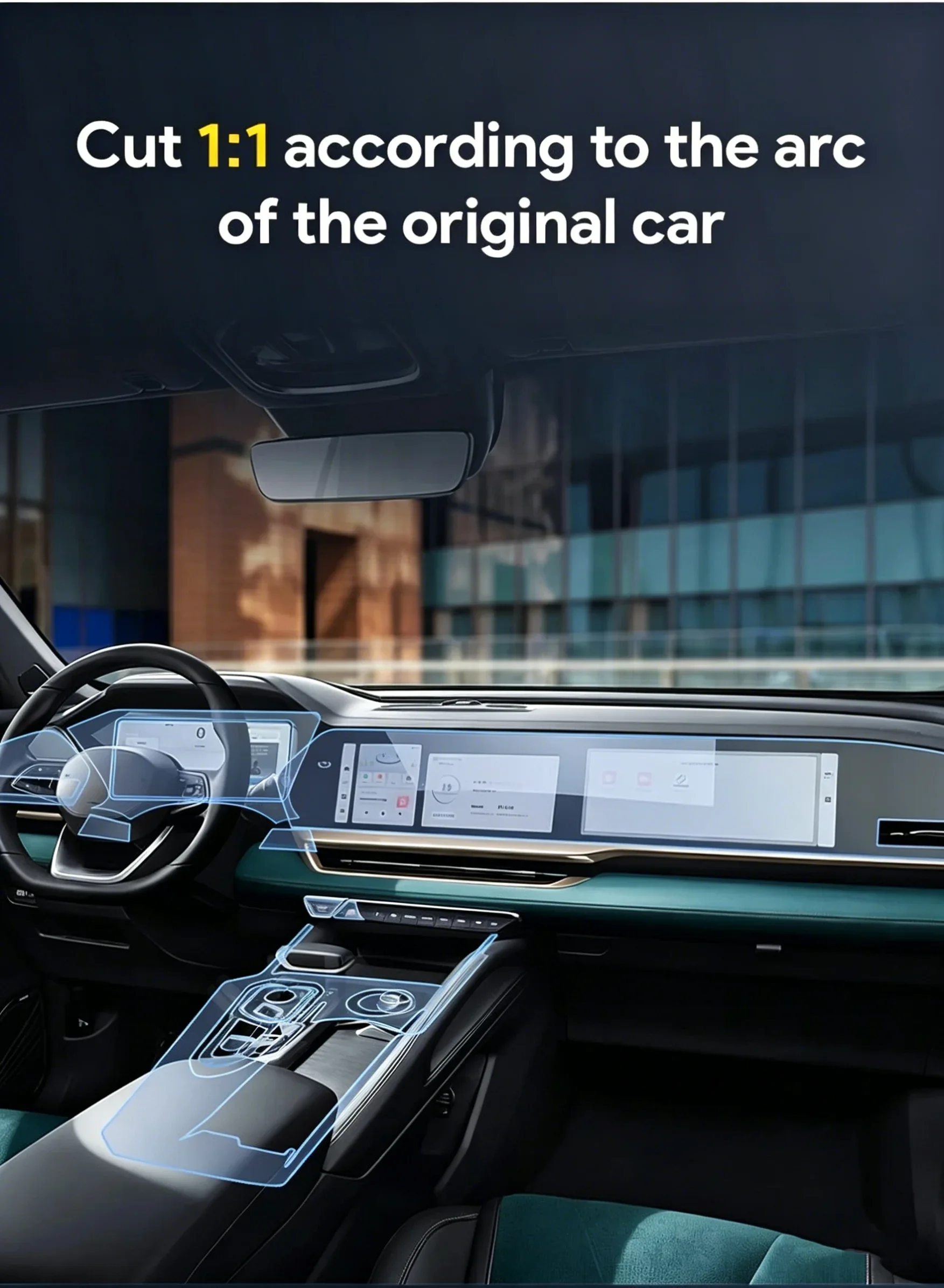 Für Renault 5 E-Tech 2025-2026 Transparente TPU PPF Kratzfeste Schutzfolie Auto Mittelkonsole Innenraum Aufkleber Zubehör – Detail 1