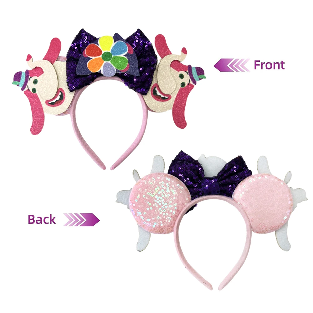 Inside Out 2 Theme Mickey Mouse Headband Anime Cartoon Joy Sadness Anger Disgust Fear Cute Ear Headband Cosplay Decorative Gift