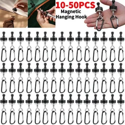 강력한 마그네틱 후크 랜야드 텐트 클립, 당기는 힘 등반 카라비너 클립, 캠핑용 헤비 듀티 D 모양, 10 개, 20 개, 30 개, 40 개, 50 개