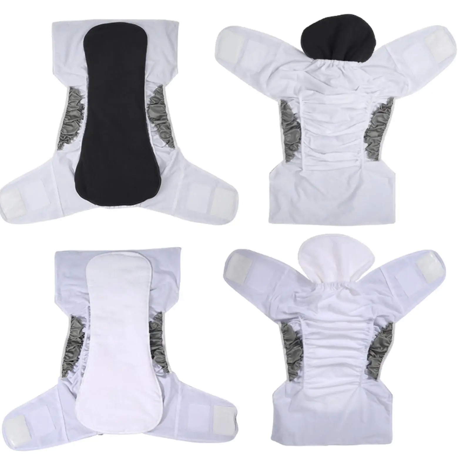 Washable Pocket Nappy Insert for Adults 4 Layer Microfiber Diaper Liner Cloth Absorbent Breathable Pad for Elderly Incontinence