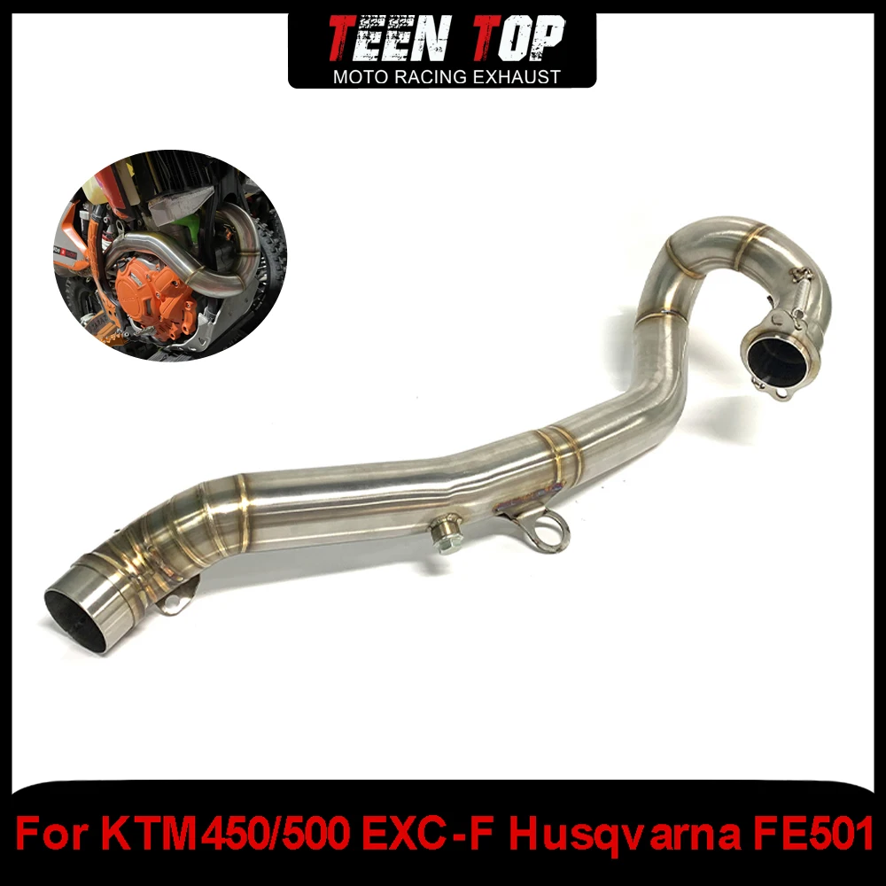 

Offroad Bike Exhaust Connection Pipe For Husqvarna FE501 FE450 Steel Exhaust Front Link Pipe For KTM 450/500 EXC-F 2017-2019