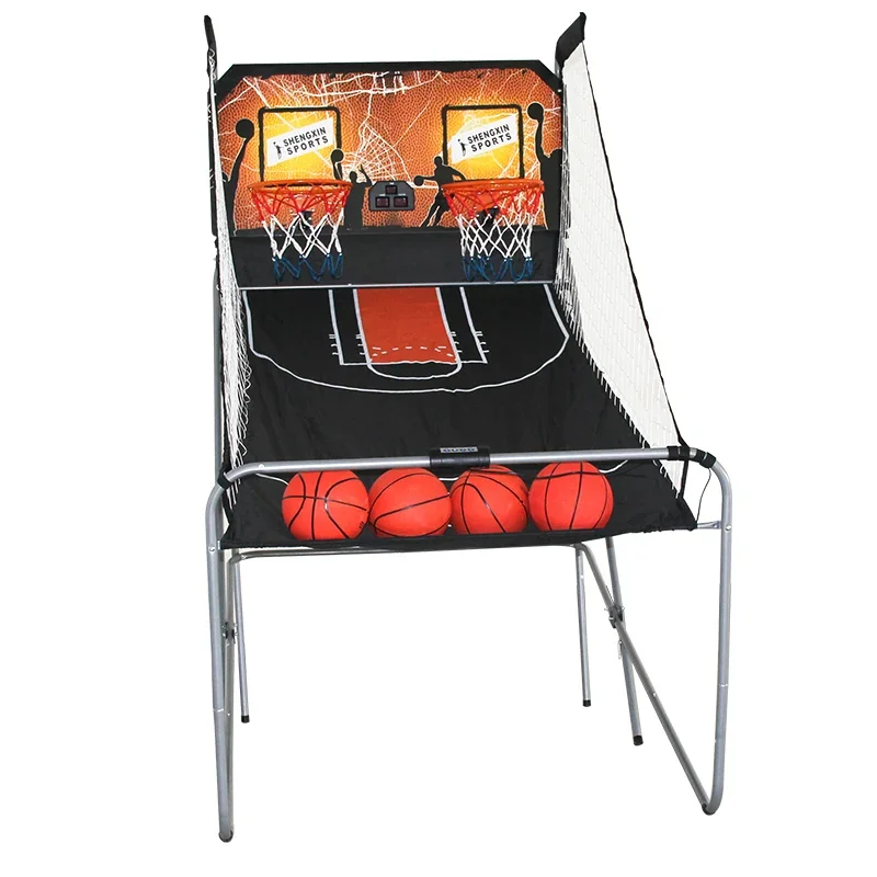 Dual Shot Basketball Arcade Game Machine Two Basketball Player Shooting Game Machine Indoor Outdoor Play Shooting Practice Fun