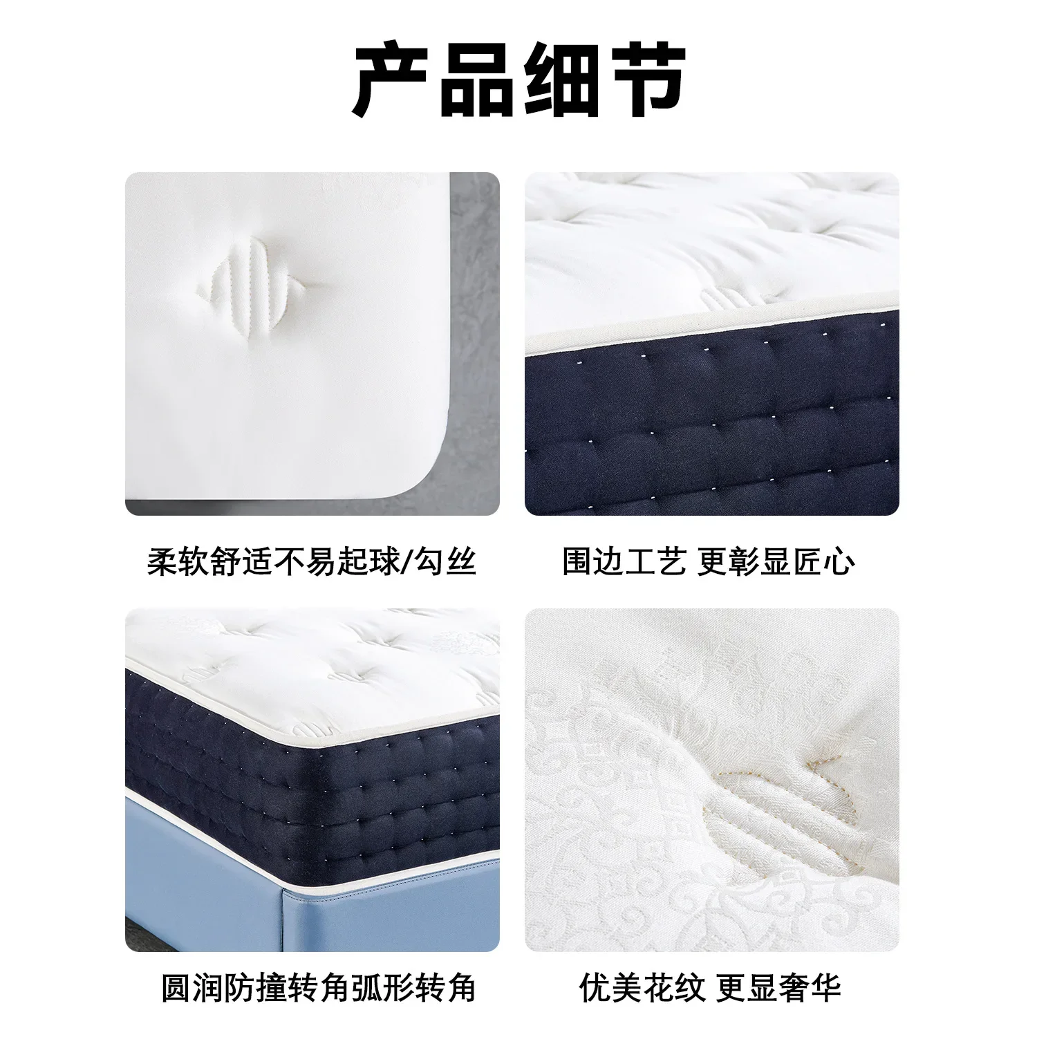 مرتبة غرفة نوم منزلية للفندق، وسادة زنبركية مستقلة، وسادة نخيل جوز الهند الناعمة والصلبة