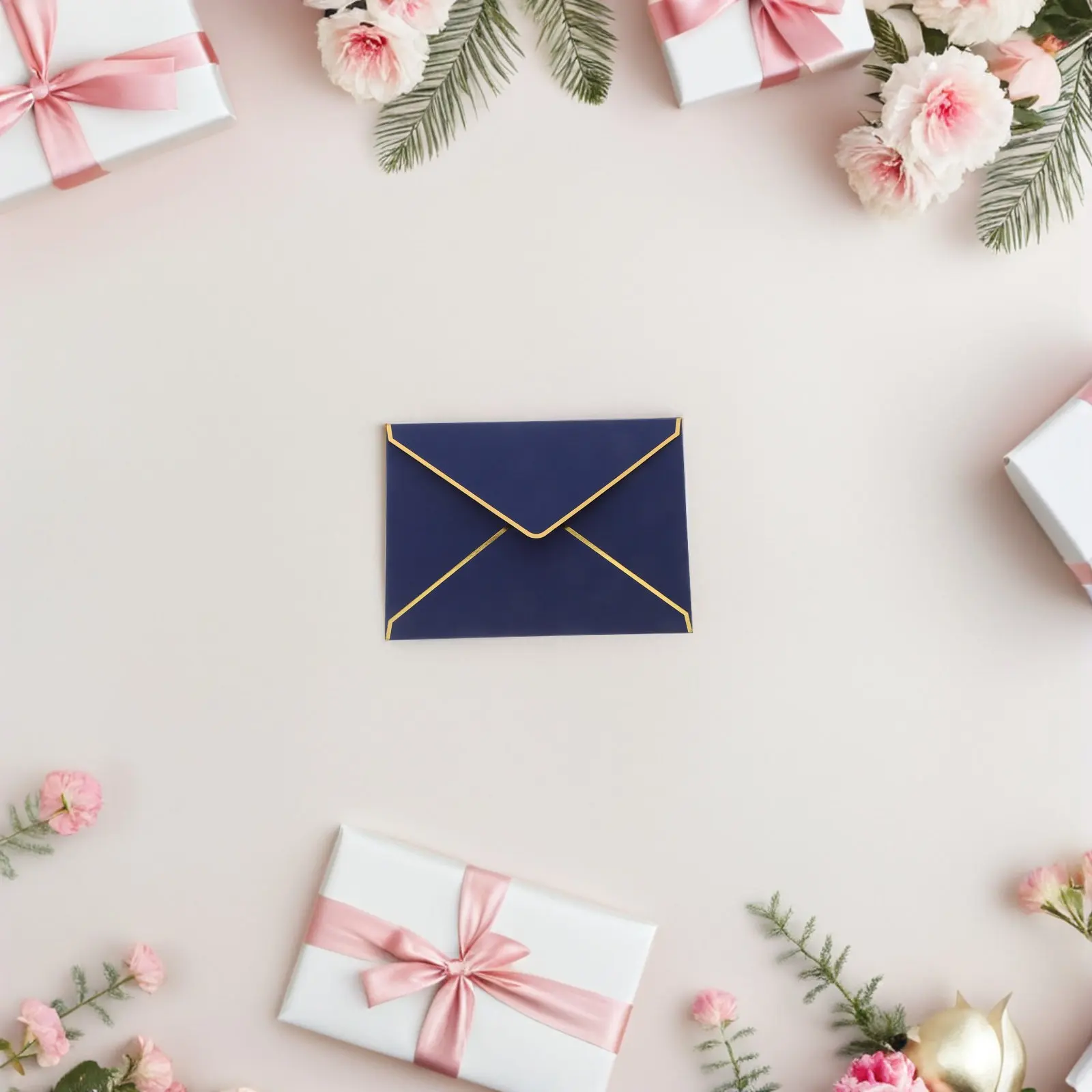 

50 шт. конвертов 7,3x5,3 дюйма с V-образным клапаном, из плотной бумаги, с золотой фольгированной окантовкой, роскошные конверты для свадебных приглашений и девичника