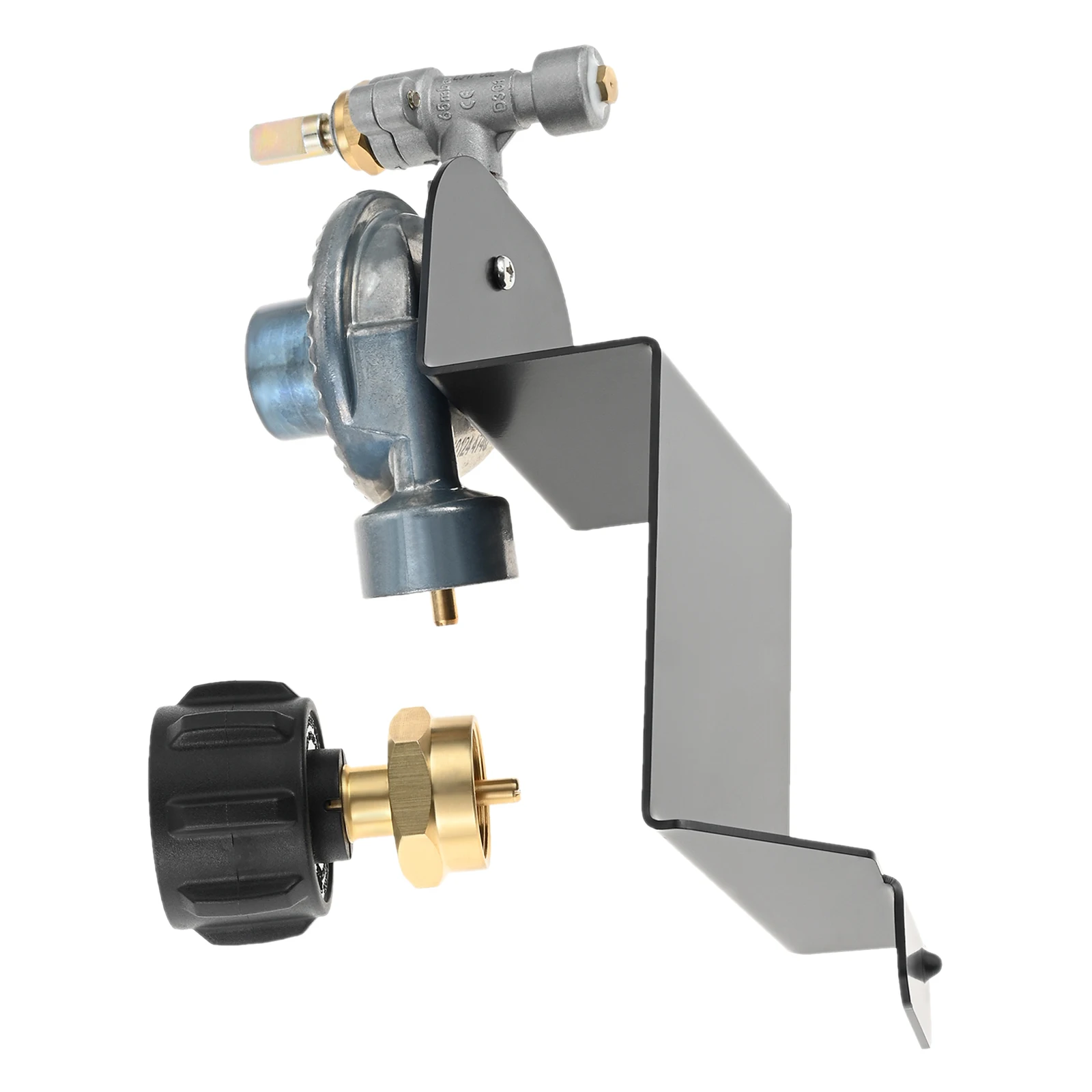 1Set 80477 Propane Low Pressure Regulator With Refill Adapter Replacement 1LB Propane Regulator for Weber Q 100 Q 120 Gas Grills
