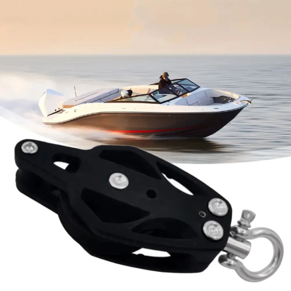 Nylon Stainless Steel Pulley Block Smooth Bearing Efficient Bearing Design Rigging Pulley 35mm Size Silent Bearing Rope Pulley