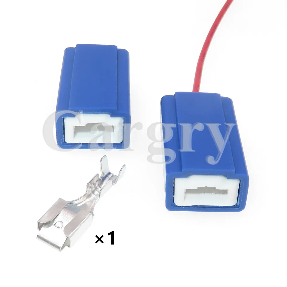 

1 Set 1P 6.3 Series Heavy Current Ceramic Lamp Holder Wire Plug H1 Lamp-socket Wiring Terminal Connector AC Assembly H1-2A