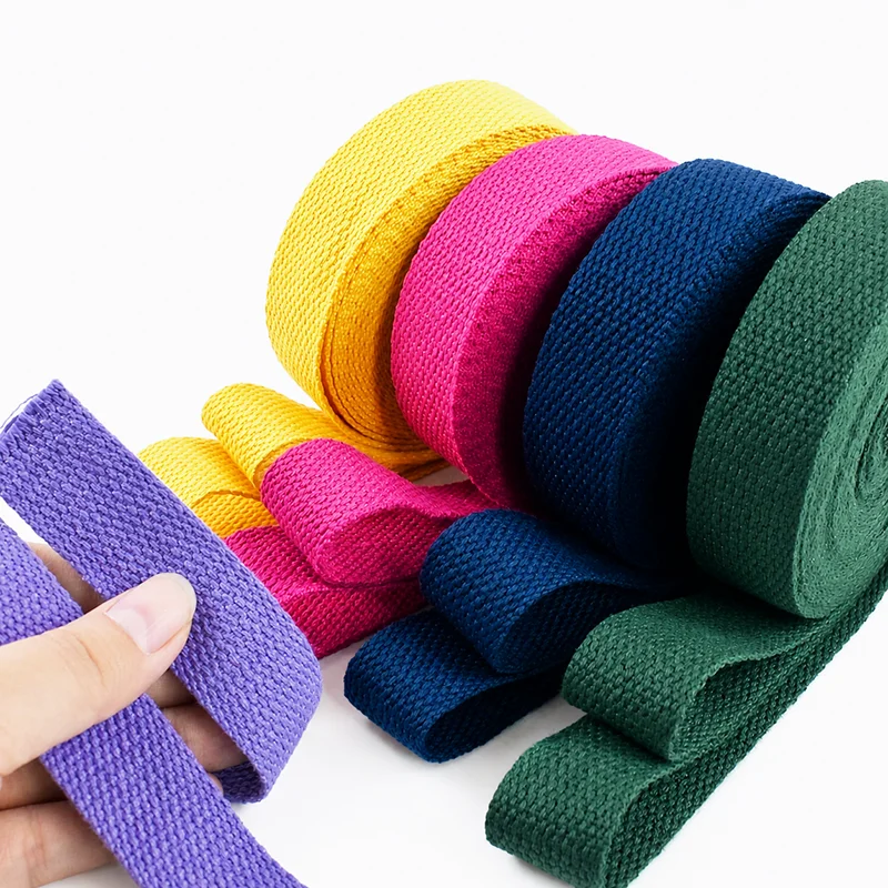 42 Meter Polyester-Baumwoll-Gurtband für Rucksackriemen, Taschengriffe, Bänder, Sitzgurte, Schrägband, DIY-Nähzubehör