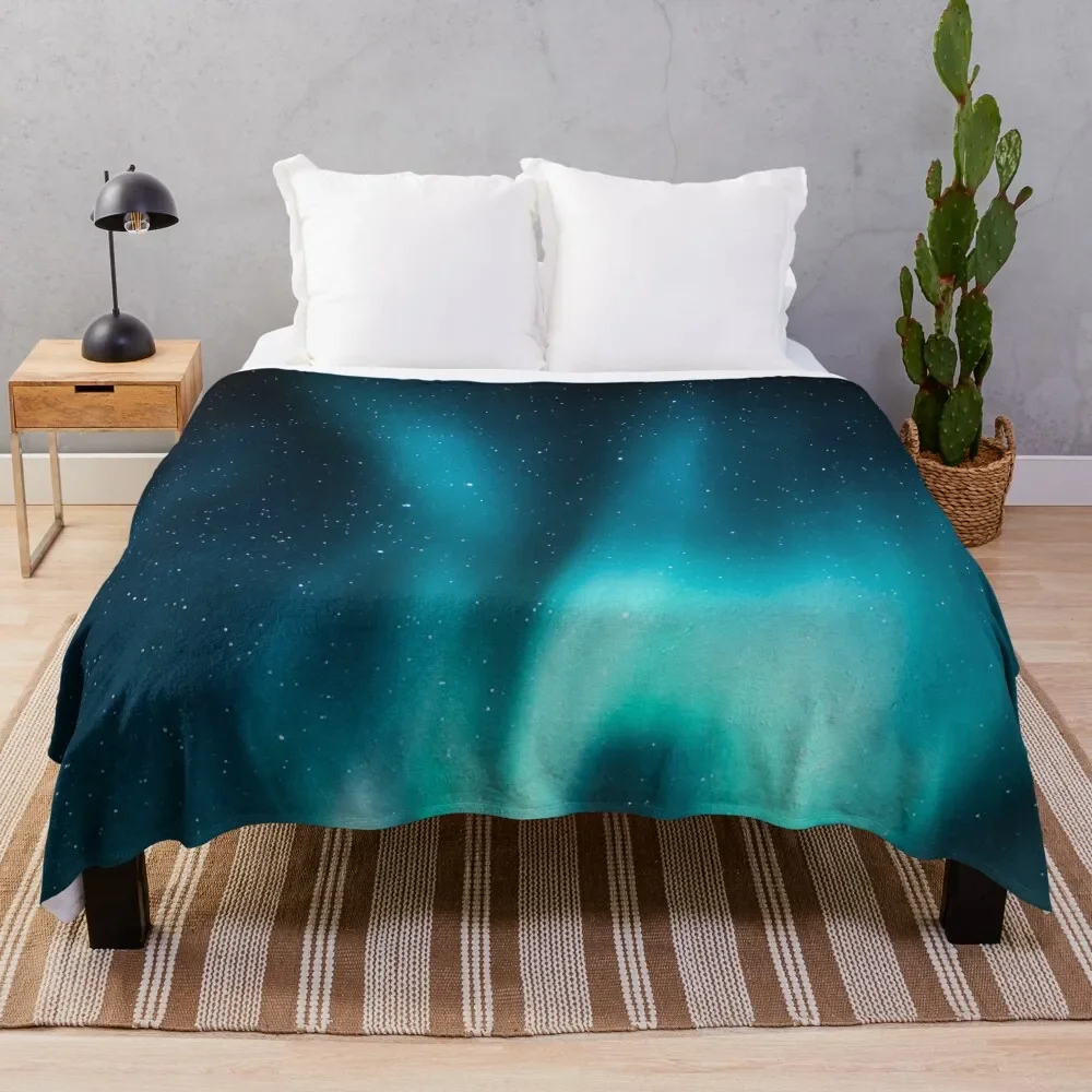 

AURORA BOREALIS Throw Blanket for winter Summer Bed linens Blankets