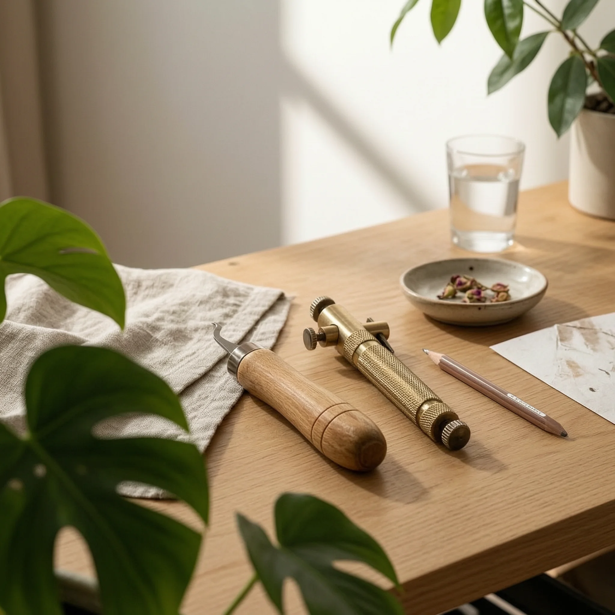 Herramienta de Luthier con Mango de Madera, Herramienta Metálica Compacta, Kit de Luthiería para Reparación de Violines, Uso Ligero