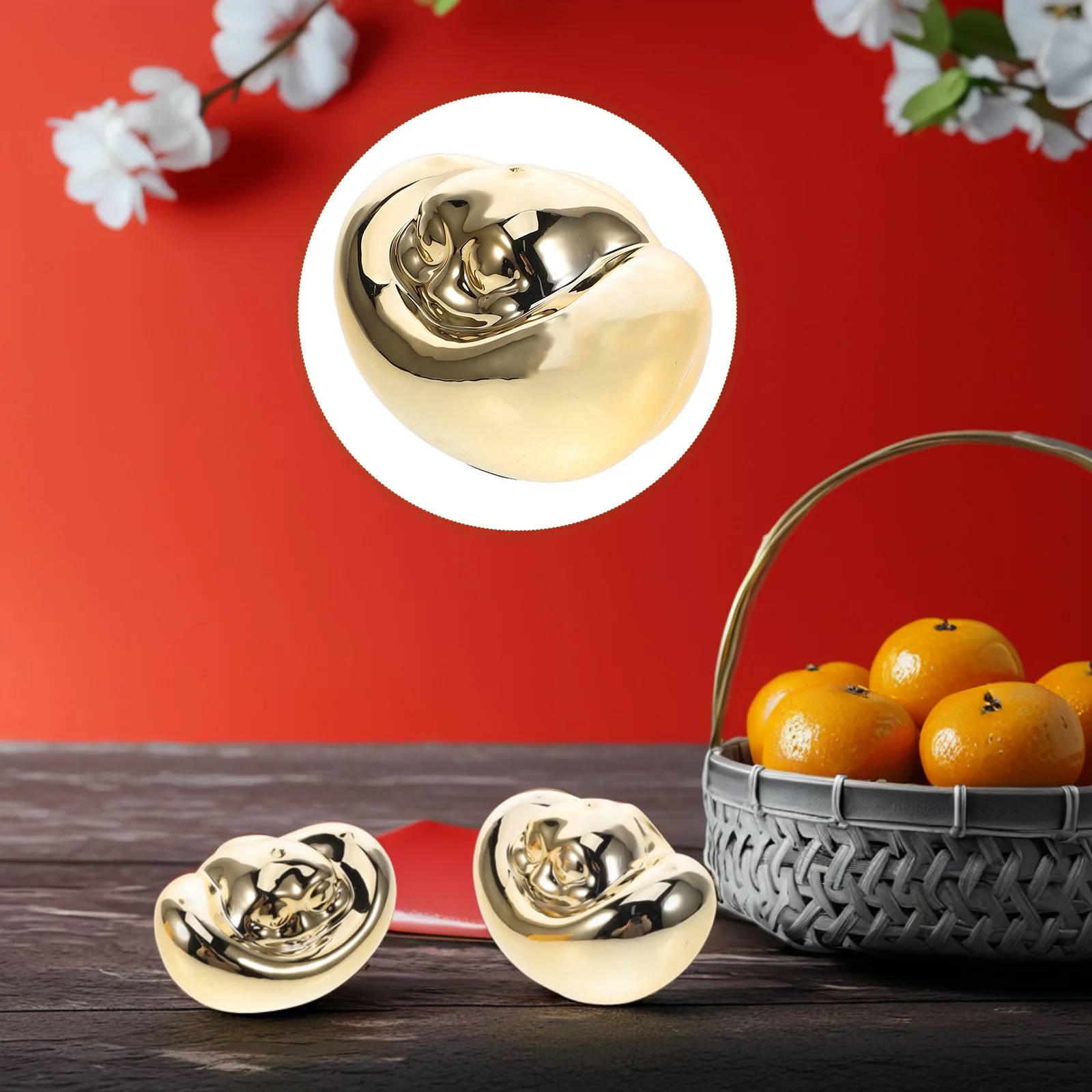 

2025 Snake Year Lucky Mascot Ornament Wealth Ingot Ceramic Piggy Bank for Home Office Decor Chinese New Year Snake Decoration