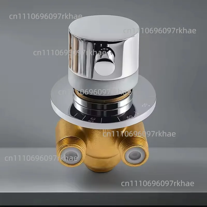 All-copper Concealed Thermostatic Valve Bath Screen Switch Shower Room Faucet Room Bathtub Solar Special Mixing Valve