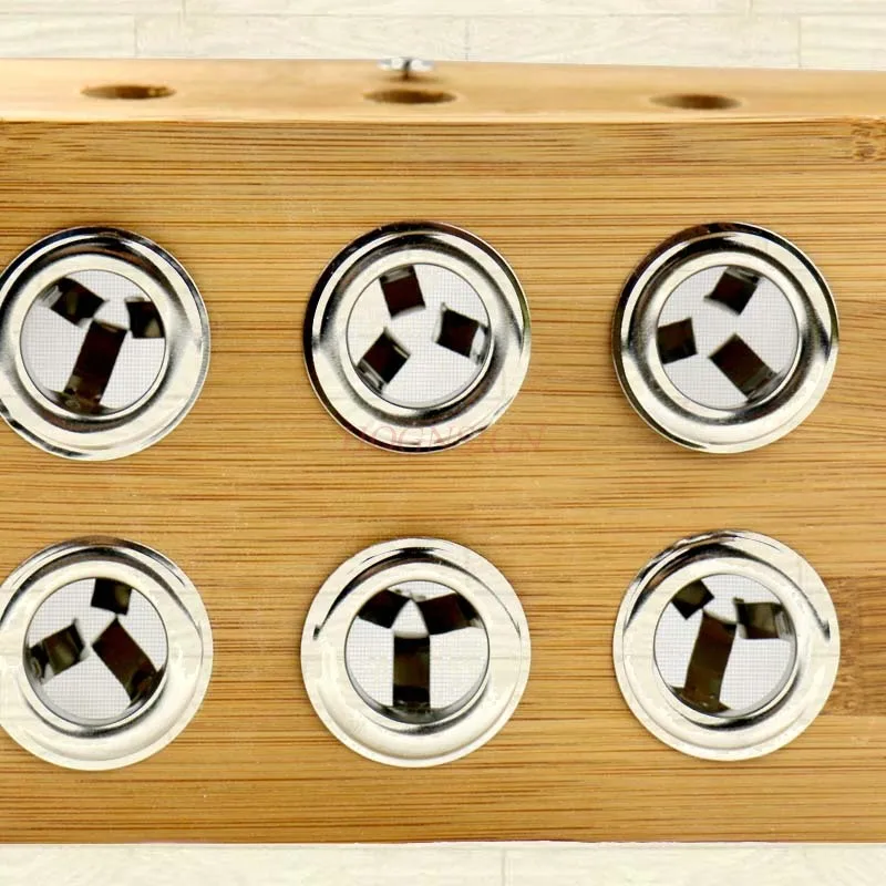 6 hole Bamboo Moxa Roll Box Moxa Roll Stick Health Care Healing Therapy Moxa Roll Sticker Moxibustion Holder Case