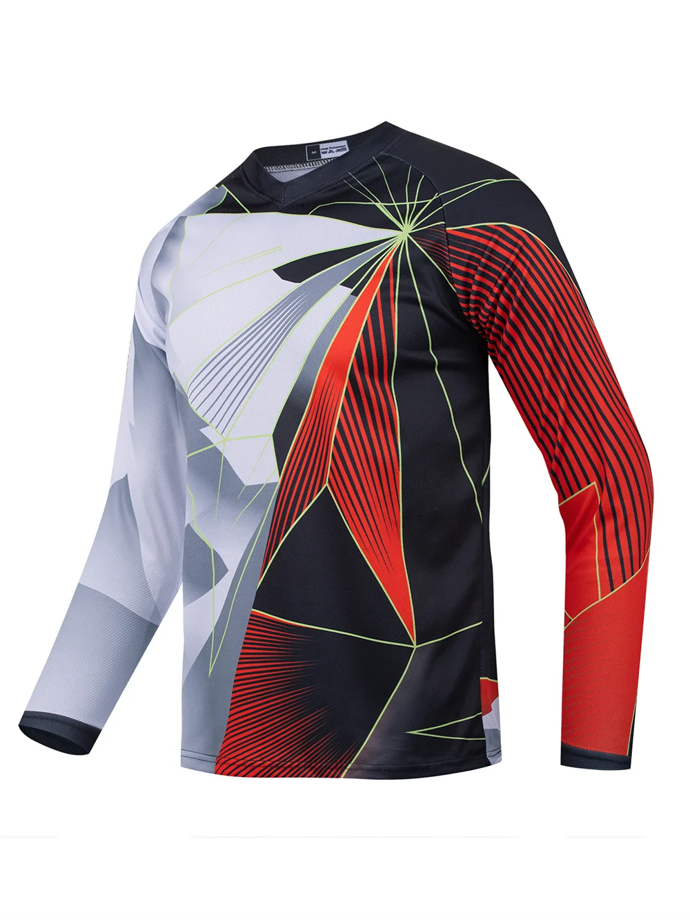 Men's Mountain Bike Shirts Long Sleeve MTB Off-Road Motocross Jersey Quick Dry&Moisture-Wicking for Outdoor Sports